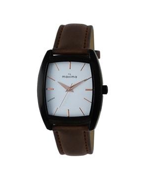 58471lmgb analogue watch with leather strap