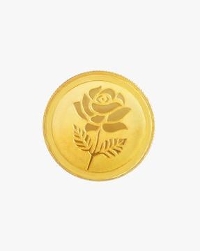 5g 22k 916 yellow gold rose coin