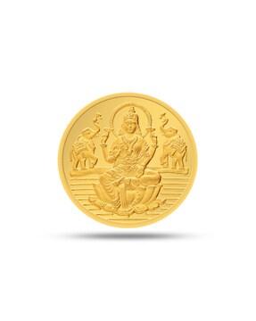 5g 24 kt 995 yellow gold laxmi ganesh coin