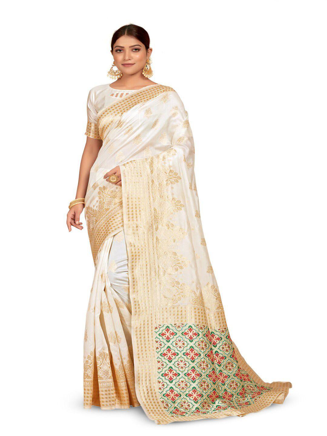 61&7nx woven design ethnic motifs zari saree