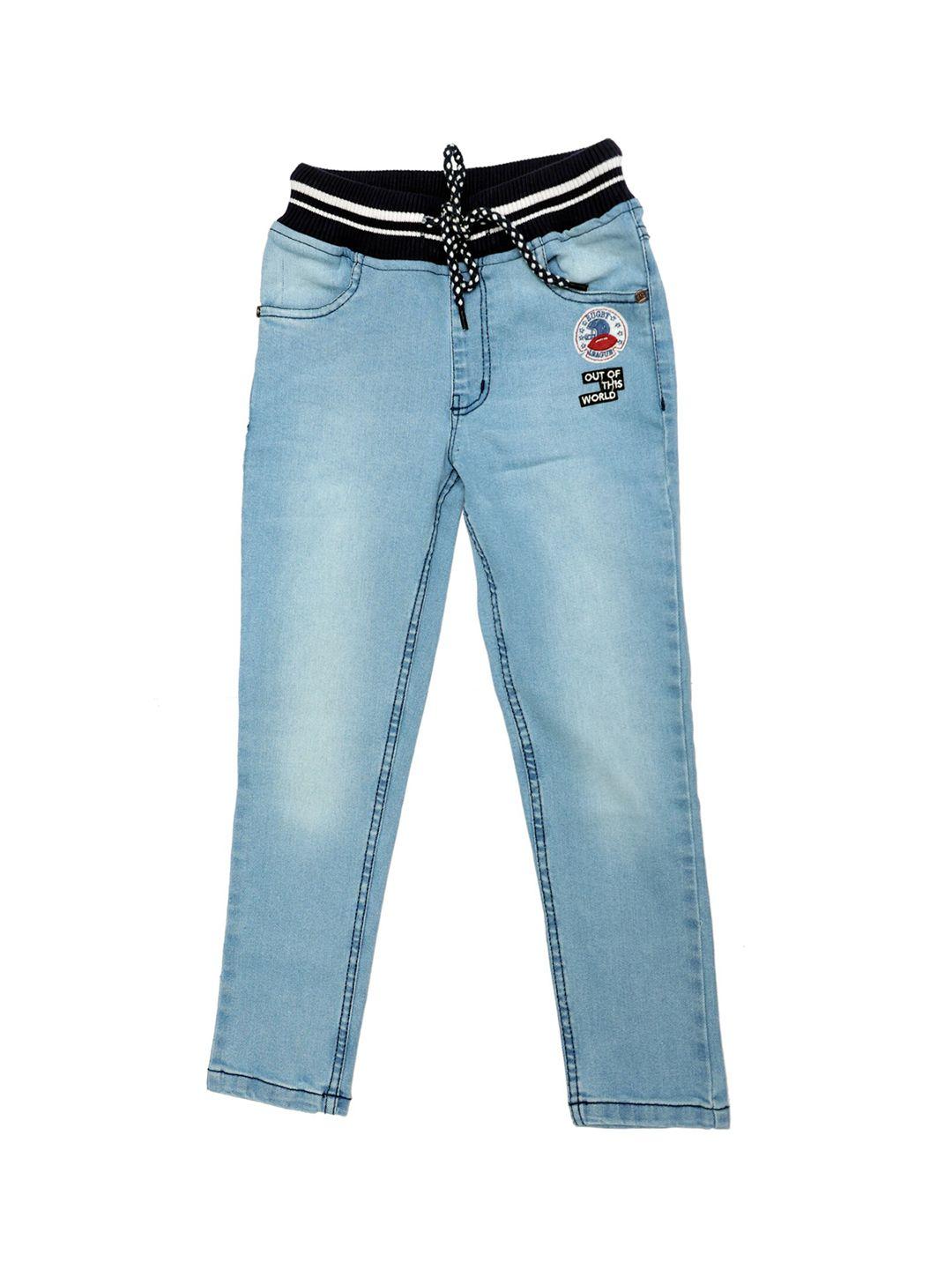 612league boys blue slim fit light fade jeans