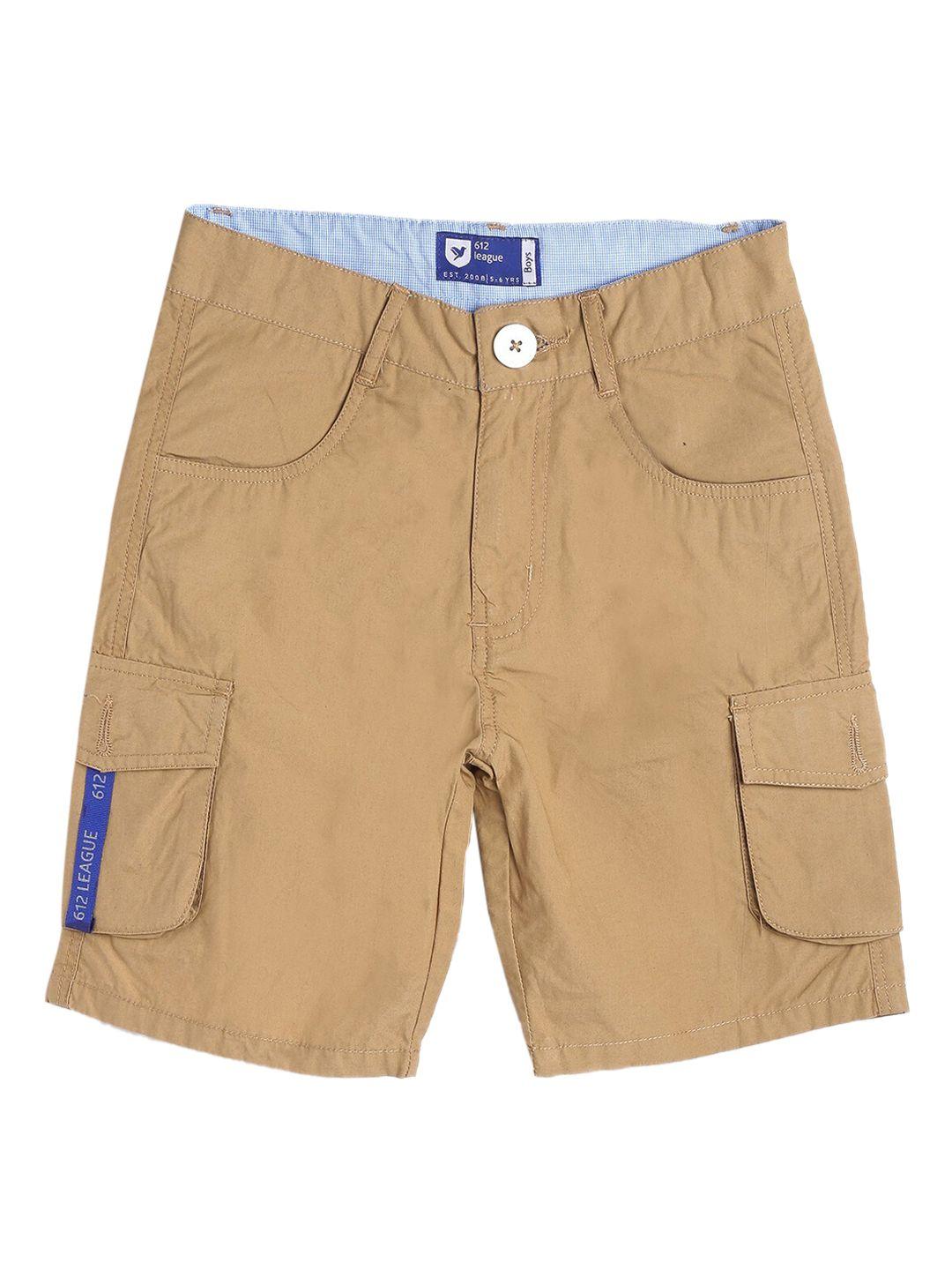612league boys brown running cargo shorts