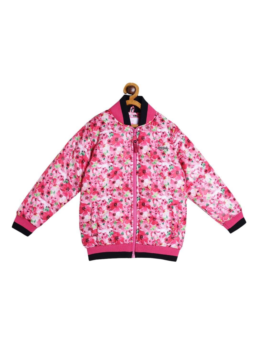 612league boys pink floral bomber jacket