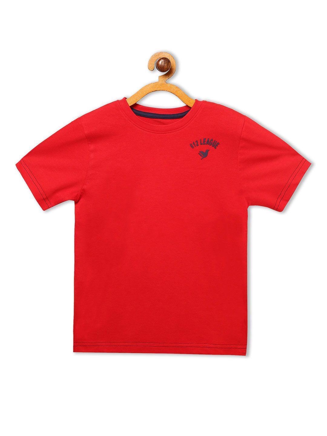 612league boys round neck short sleeves cotton t-shirt