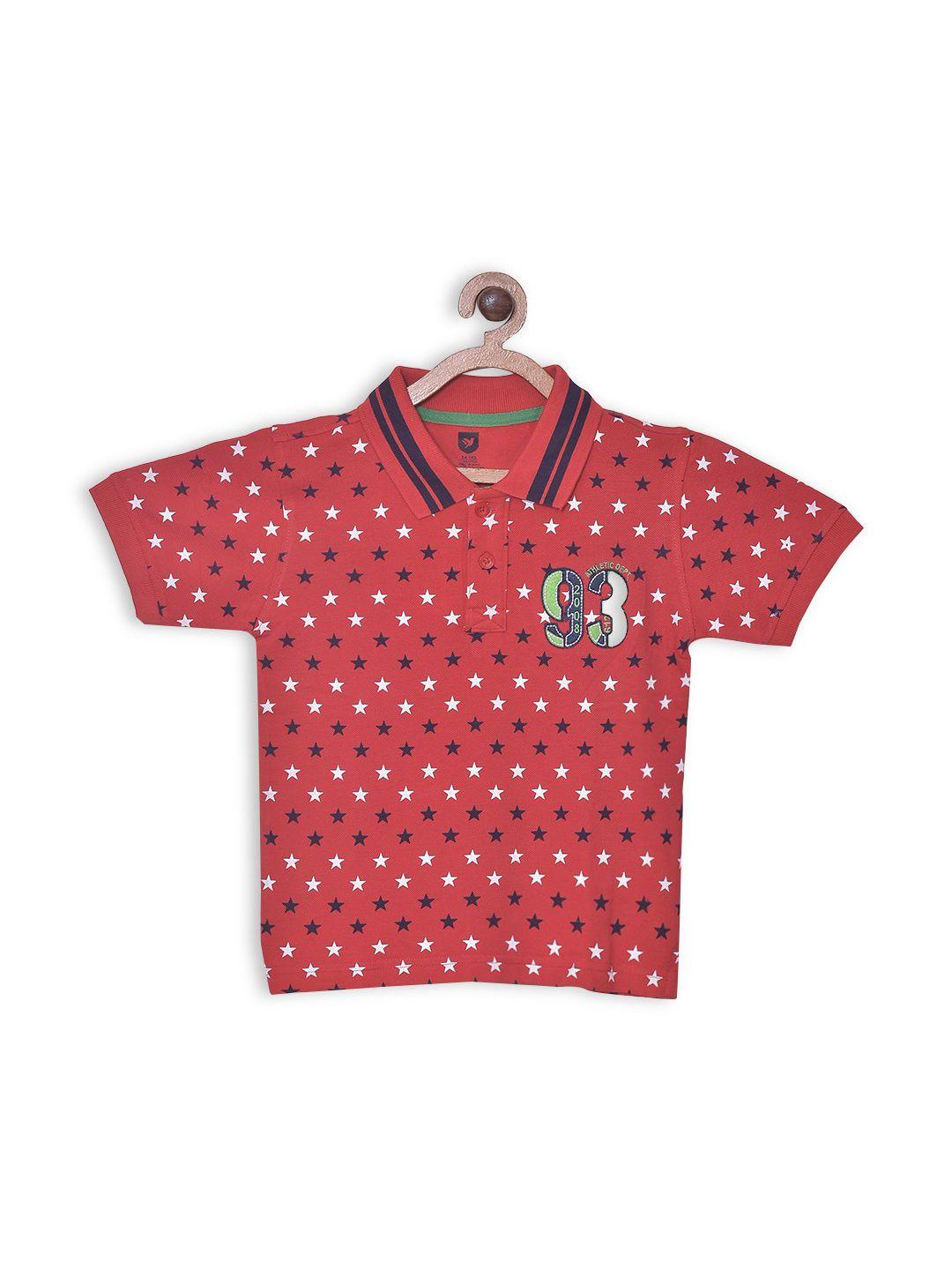 612league boys conversational printed polo collar cotton t-shirt