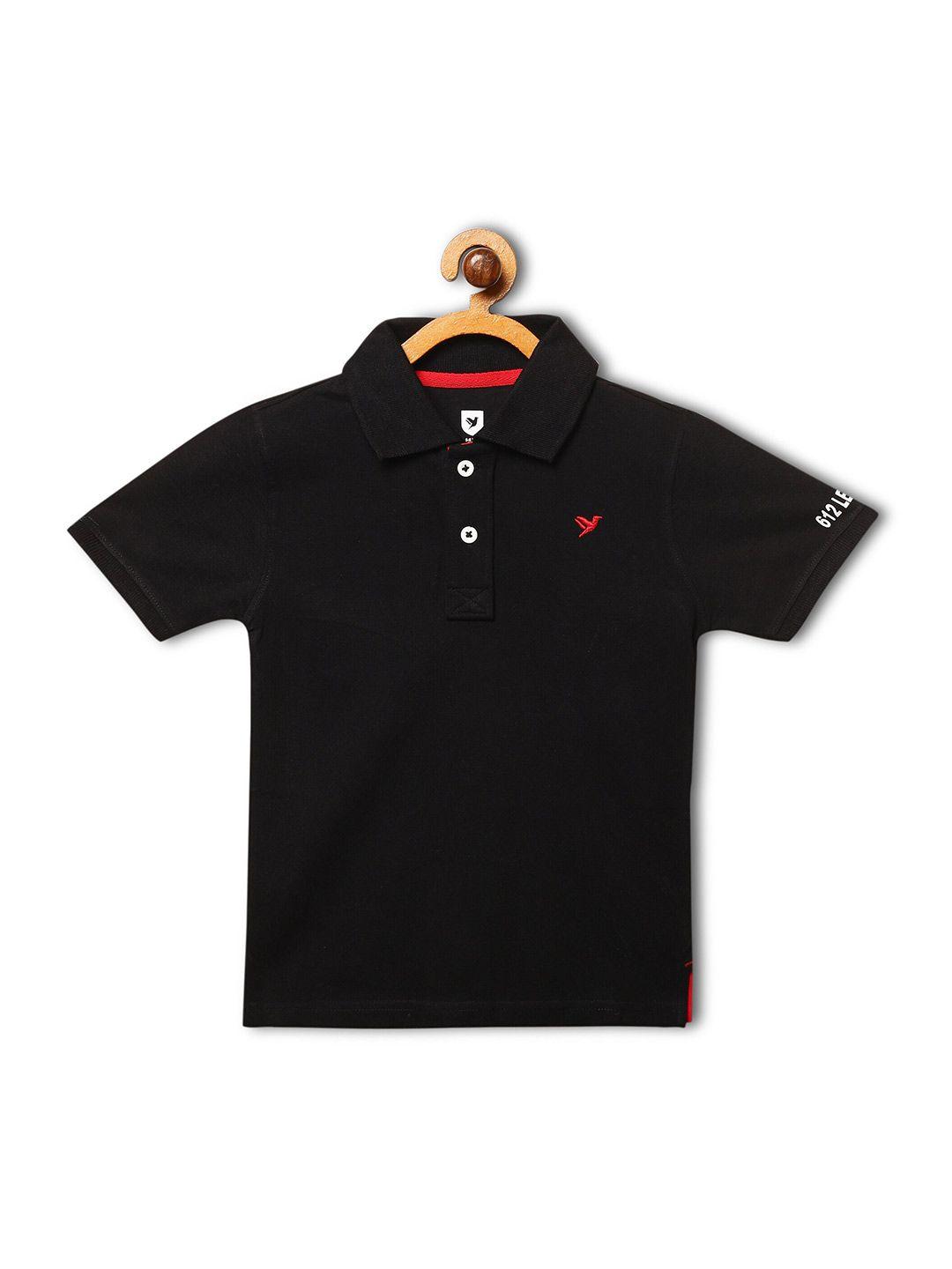 612league boys polo collar short sleeves cotton t-shirt