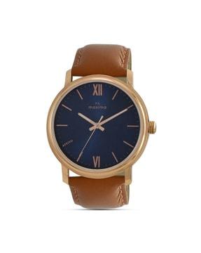 61382lmgr analogue watch with leather strap