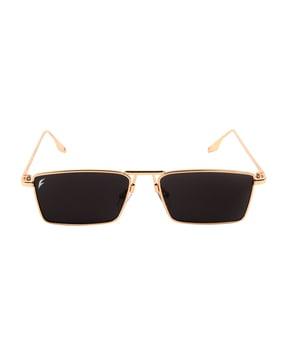 6216-gld-blk uv-protected rectangular sunglasses