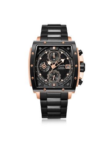 6376 mcb chronograph for men - rose gold black