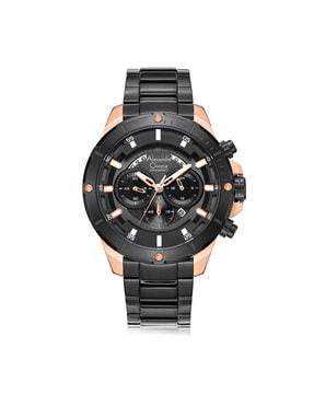 6529mcbbrbn chronograph watch with deployant clasp