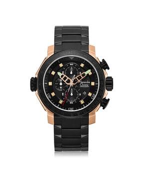 6565mcbbrba chronograph watch with metallic strap