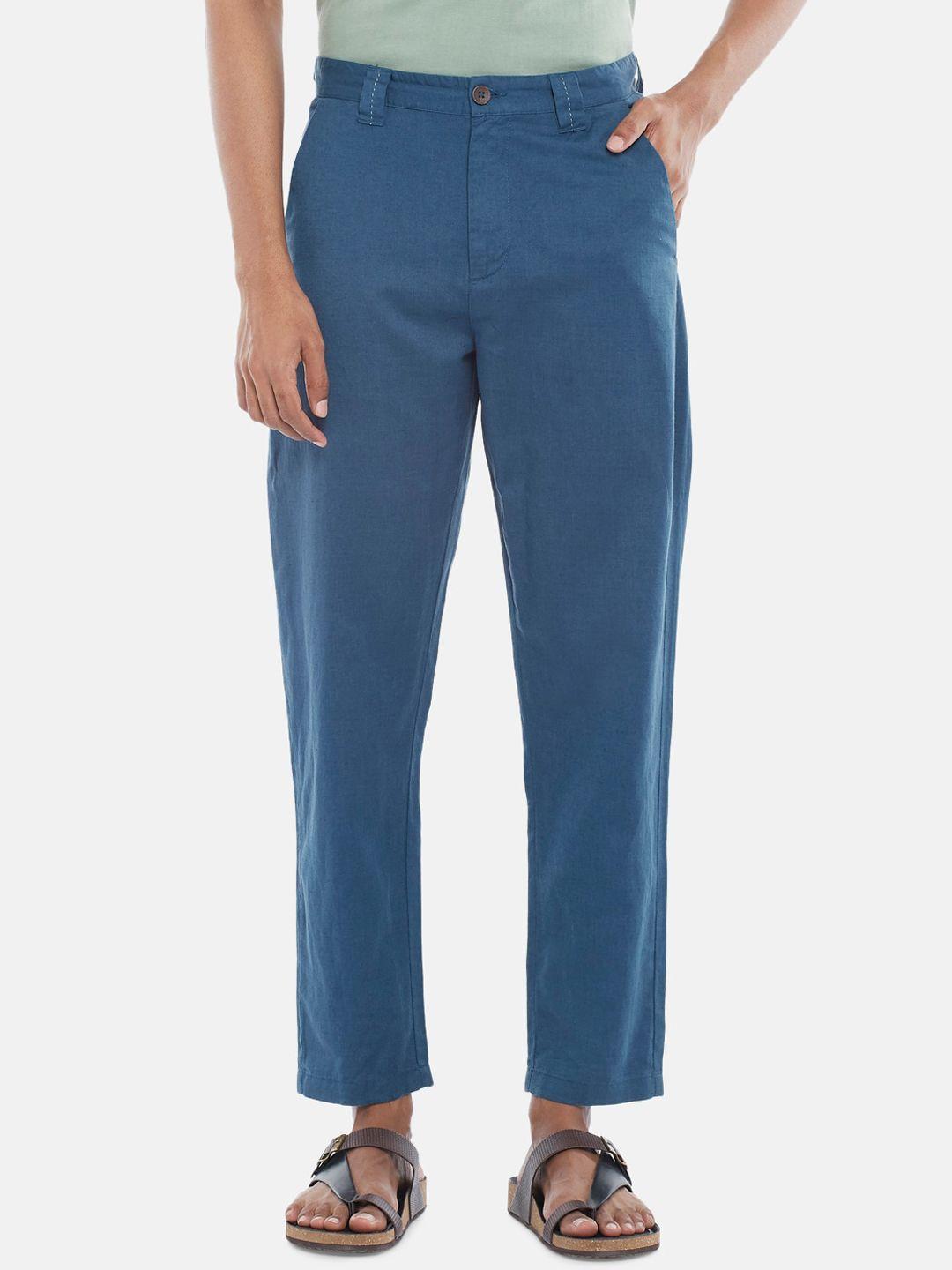 7 alt by pantaloons men cotton regular fit trousers