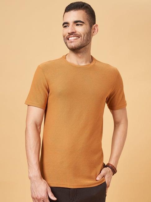 7-alt-by-pantaloons-ochre-relaxed-fit-t-shirt