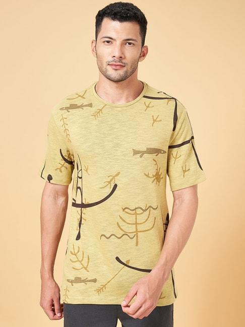 7-alt-by-pantaloons-olive-cotton-relaxed-fit-printed-t-shirt