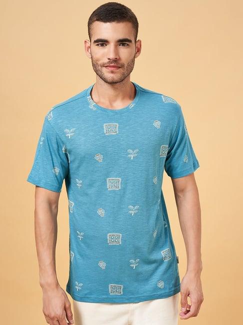 7-alt-by-pantaloons-teal-cotton-relaxed-fit-printed-t-shirt