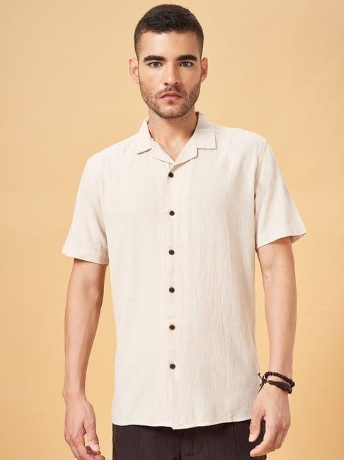 7 alt by pantaloons beige relaxed fit shirt