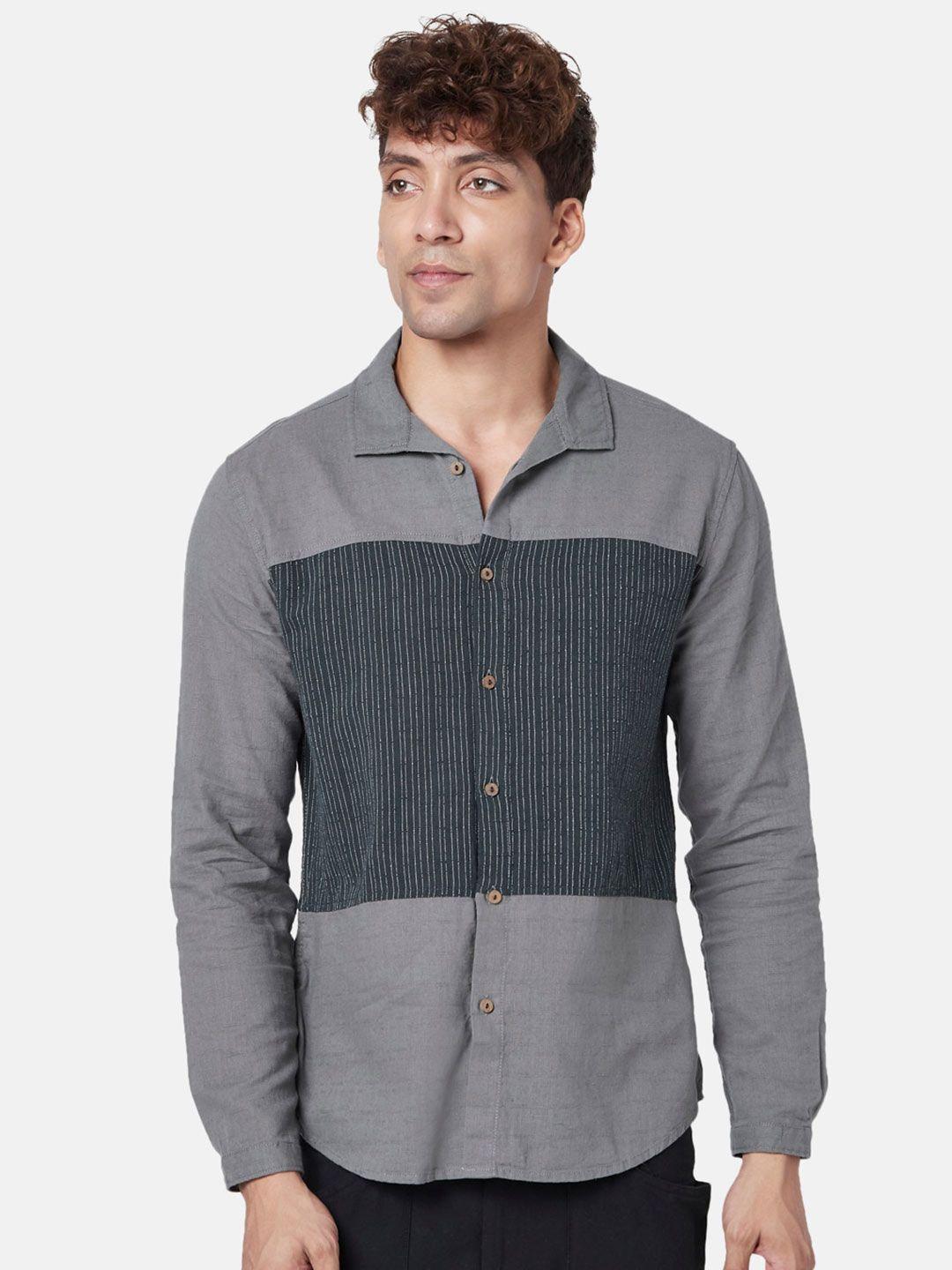 7 alt by pantaloons colourblocked cotton casual shirt