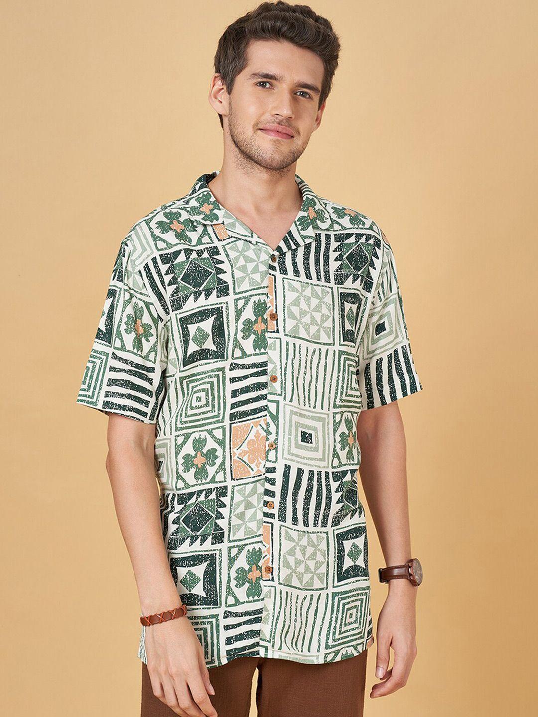 7 alt by pantaloons geometric printed casual shirt