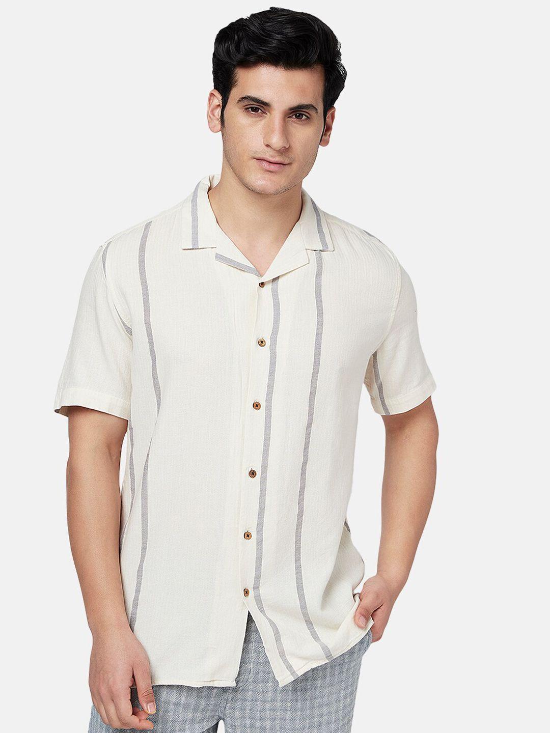 7 alt by pantaloons striped cotton casual shirt