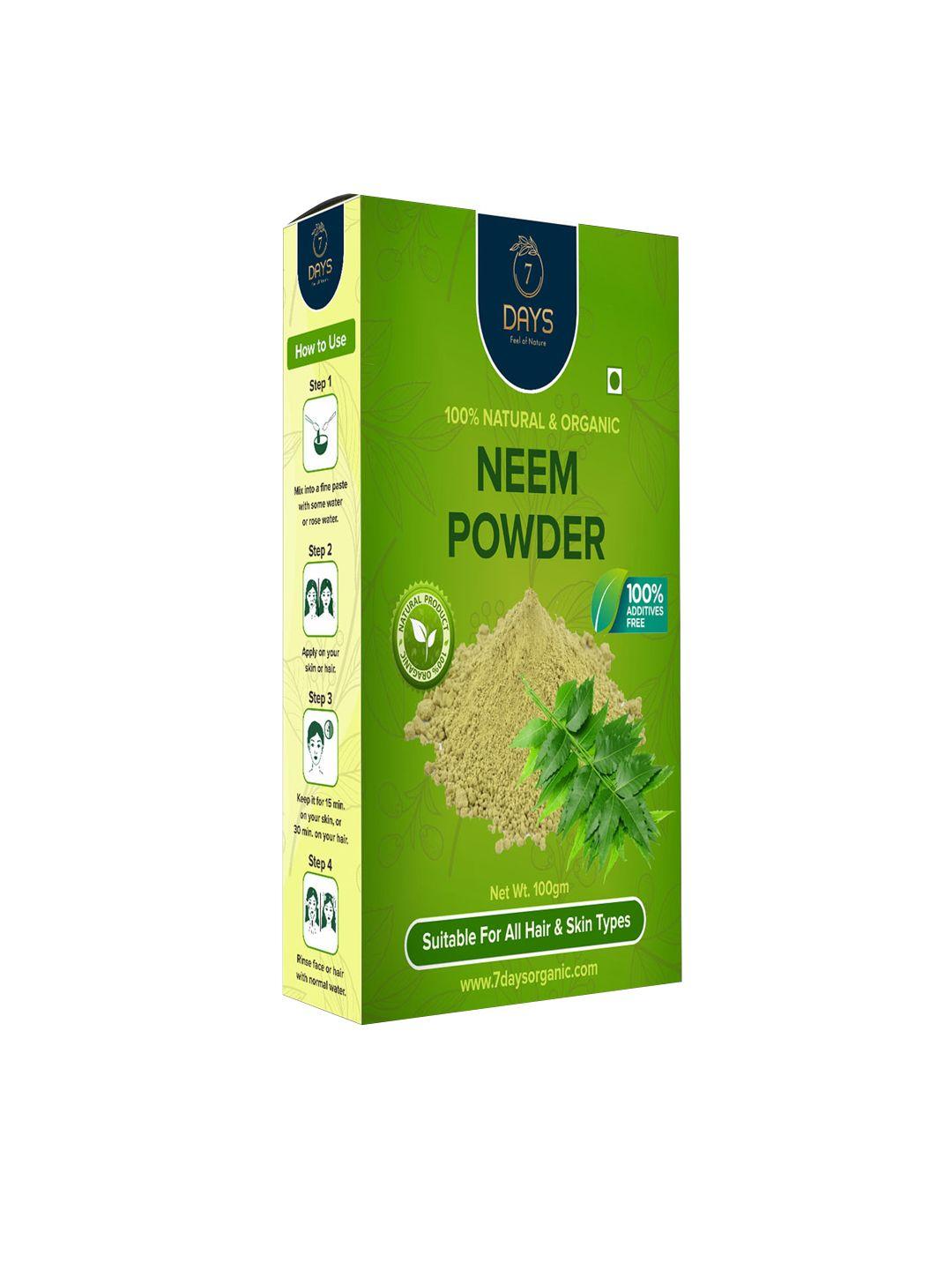 7 days 100% natural & pure neem powder for hair & skin - 100 g