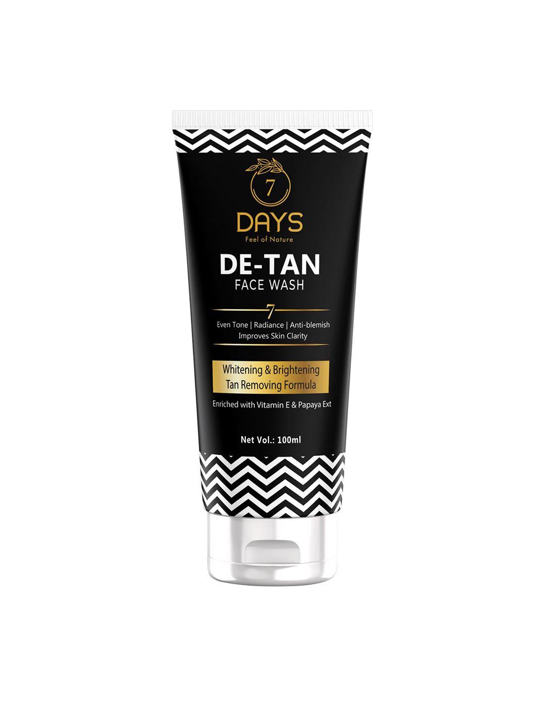 7 days de-tan face wash for even skin tone with vitamin e & papaya extract - 100 ml