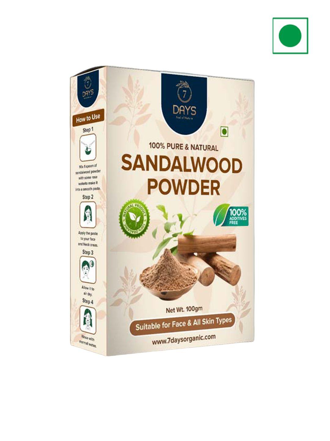 7 days pure & natural sandalwood face powder - 100g