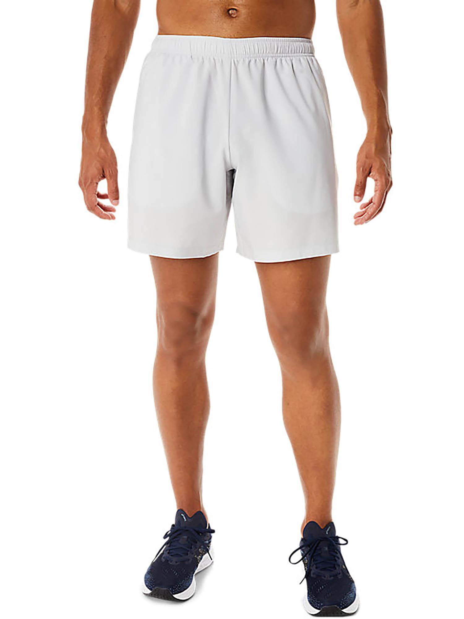 7 in woven white mens shorts