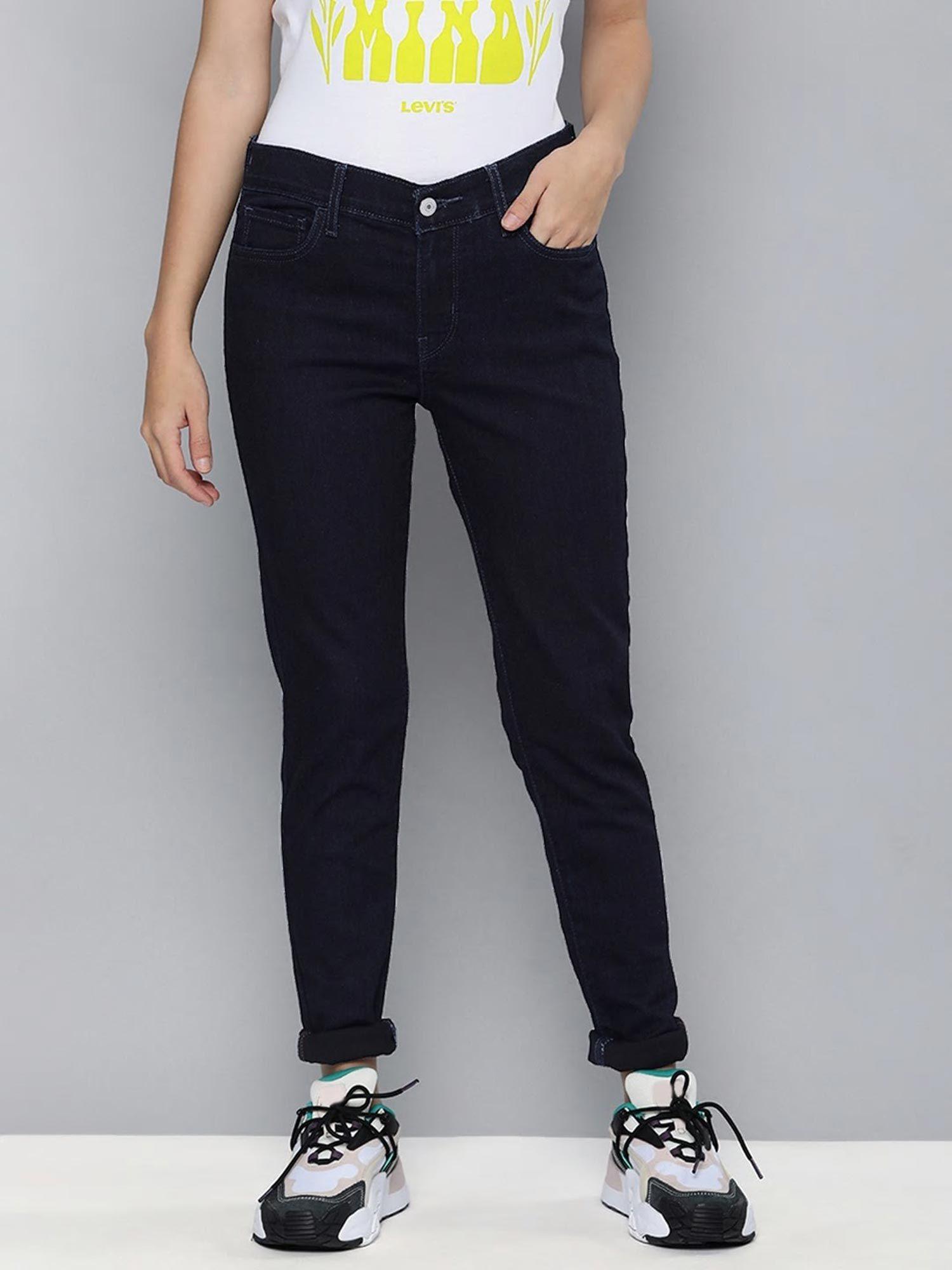 710 blue super skinny mid rise jeans