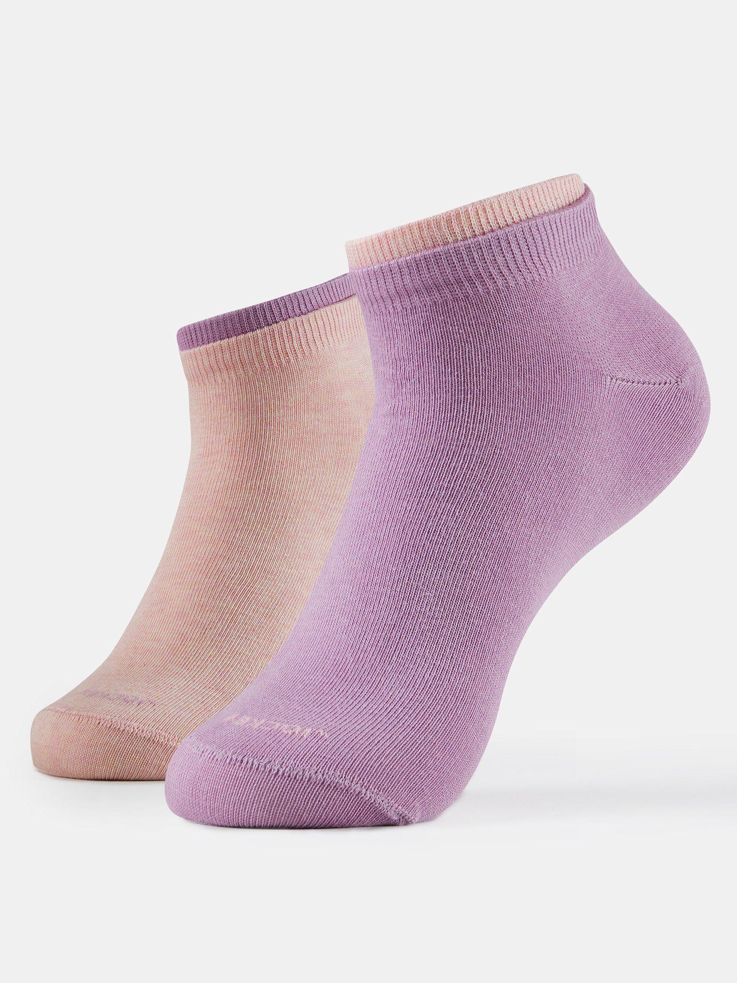 7491 womens cotton stretch low show socks - multi-color (pack of 2)