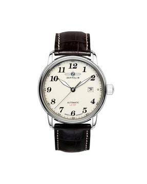 76565 analogue watch with leather strap