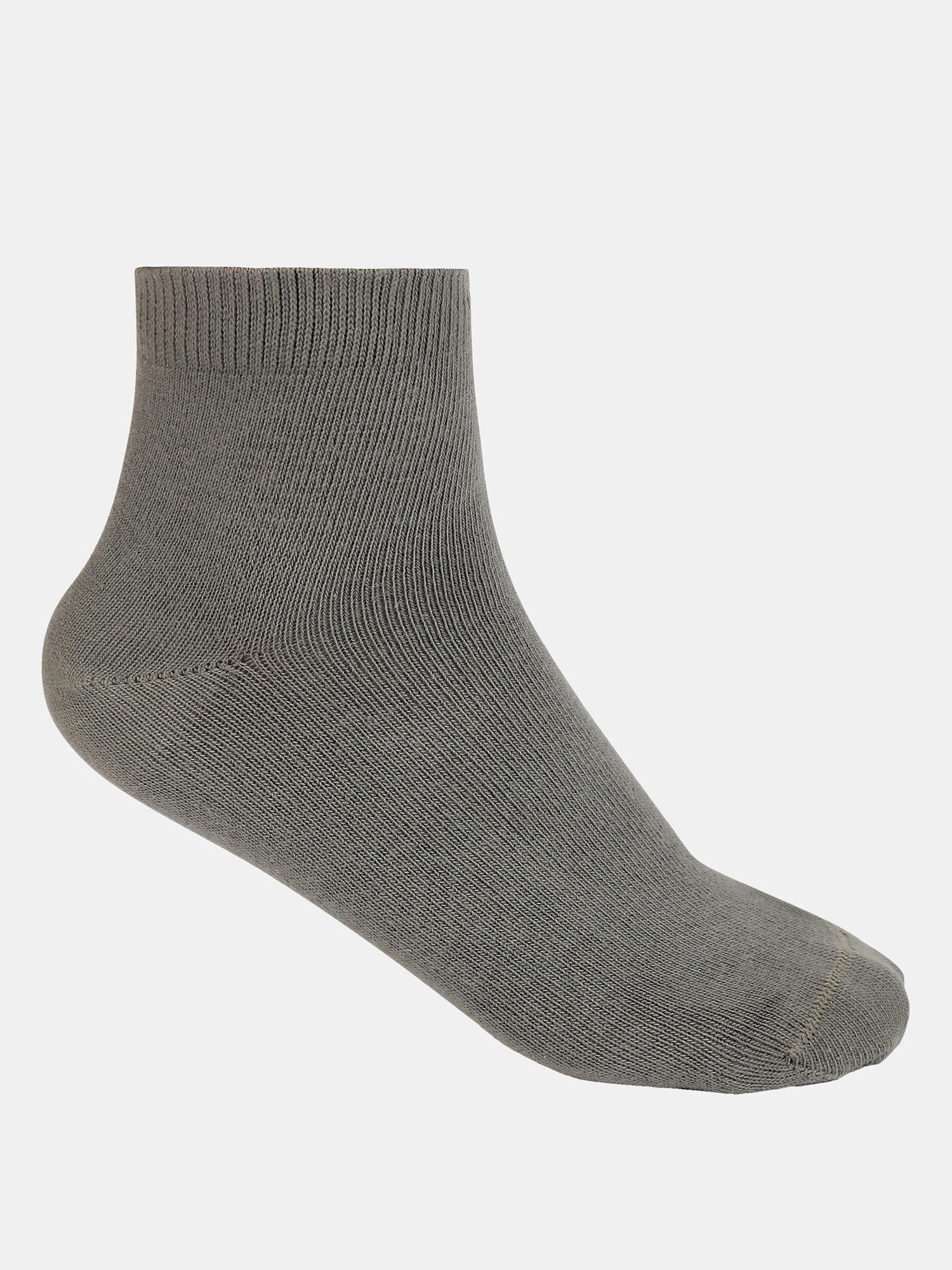 7801 unisex cotton nylon stretch ankle length socks - gunmetal grey