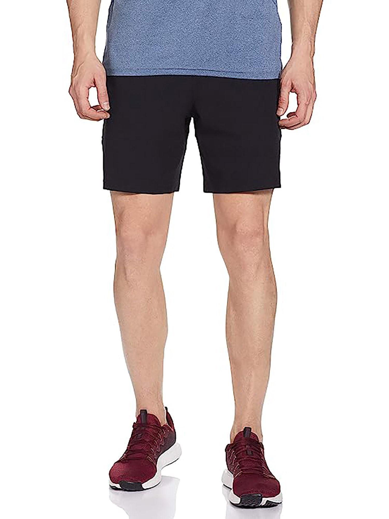 7in inner woven black men shorts