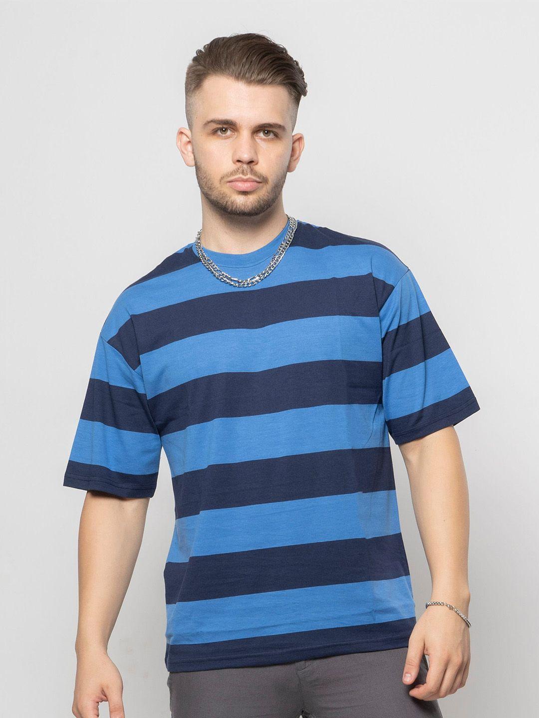 7shores men blue striped pockets t-shirt