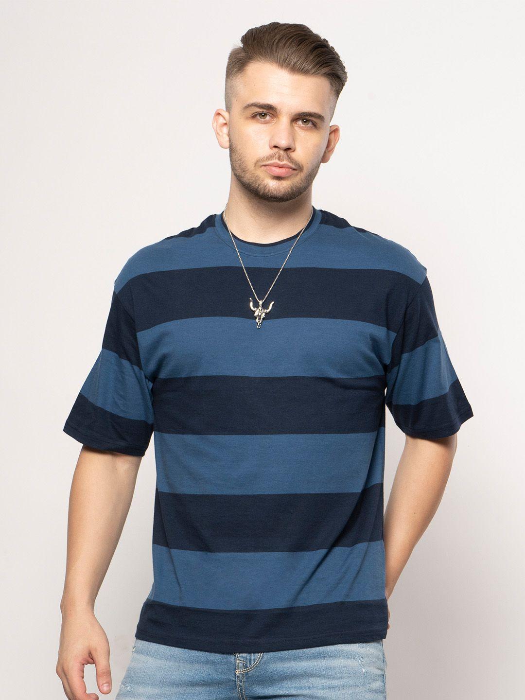 7shores striped round neck cotton t-shirt
