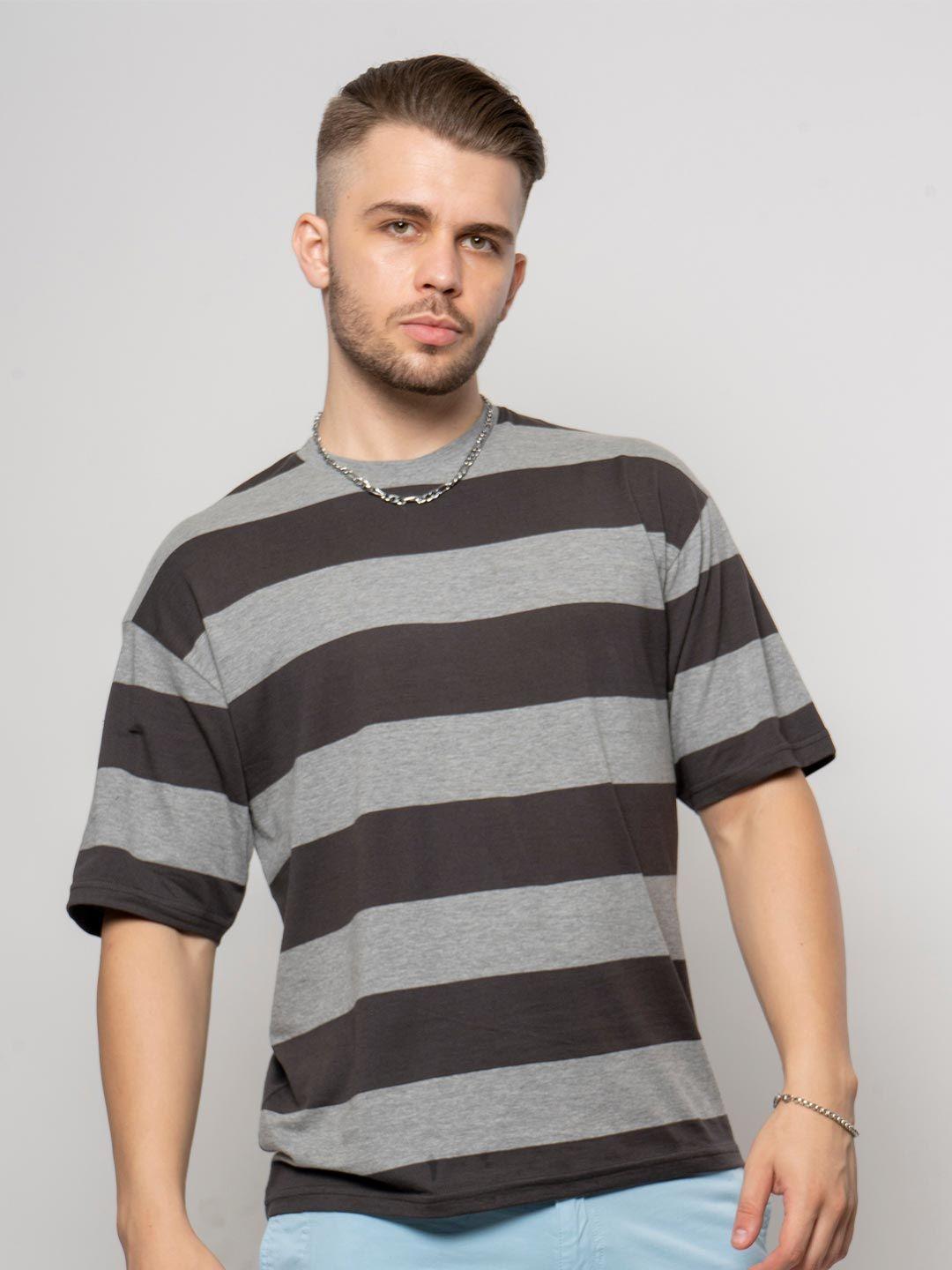 7shores striped round neck cotton t-shirt