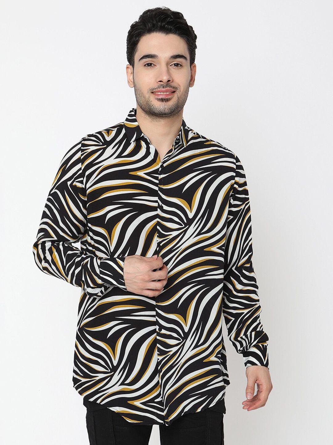 7shores classic abstract printed casual shirt
