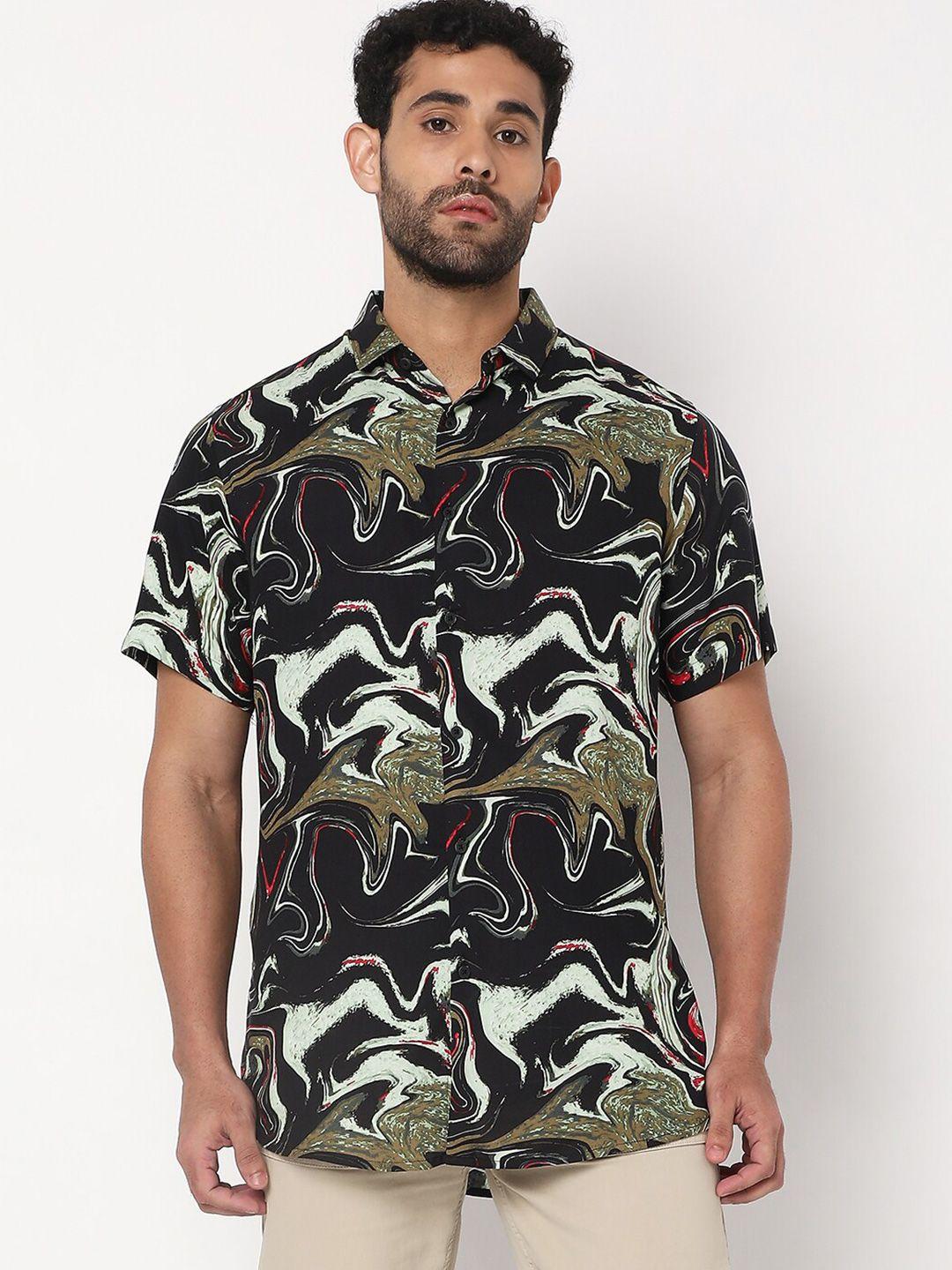 7shores classic opaque abstract printed casual shirt