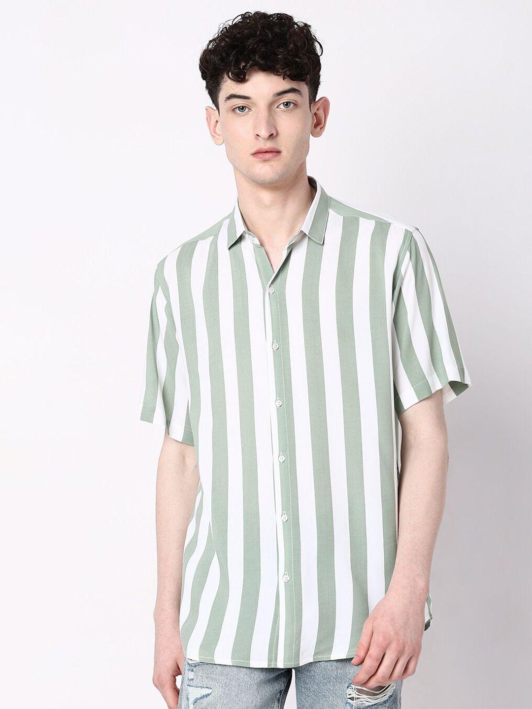 7shores classic opaque striped casual shirt