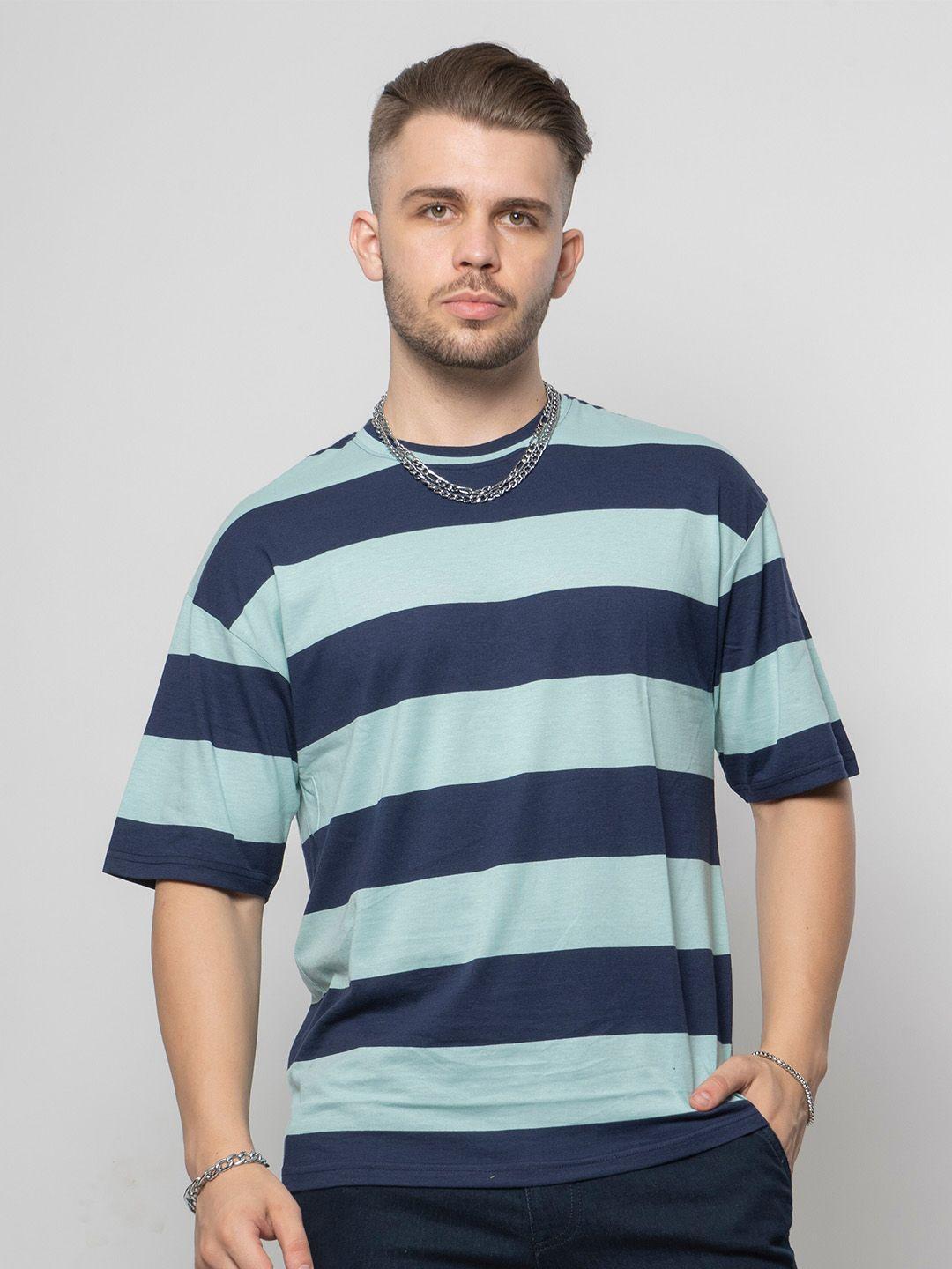 7shores striped round neck cotton t-shirt