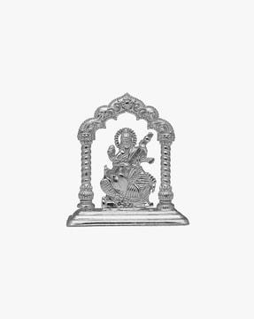 800 silver goddess saraswati idol in mandapam