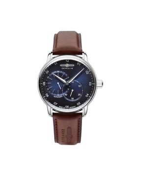 86623 analogue watch with leather strap