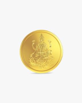 8g 22 kt lakshmi yellow gold coin