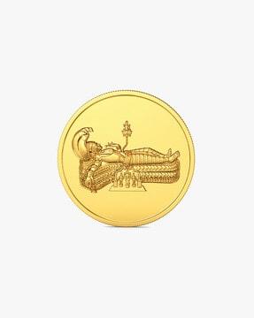 8g 22 kt vishnu yellow gold coin
