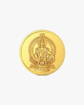 8g 22 kt lord ayappan yellow gold coin