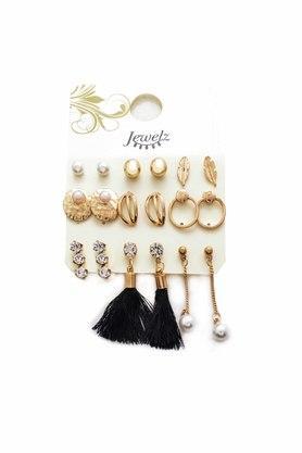 9 pairs of gold plated alloy earring set