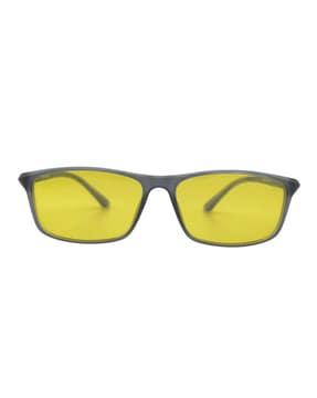 9192 grey ylw uv-protected full-rim frame sporty sunglasses