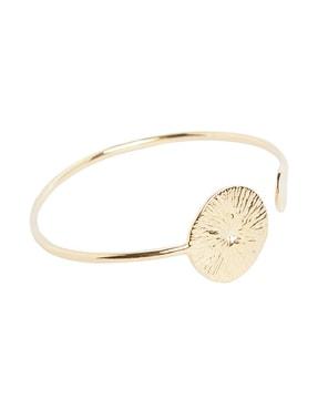 925 gold-plated sterling silver double seed cuff bracelet