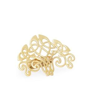 925 sterling silver gold-plated cocktail ring