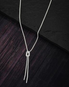 925 sterling silver rhodium-plated knot necklace s584604n/1