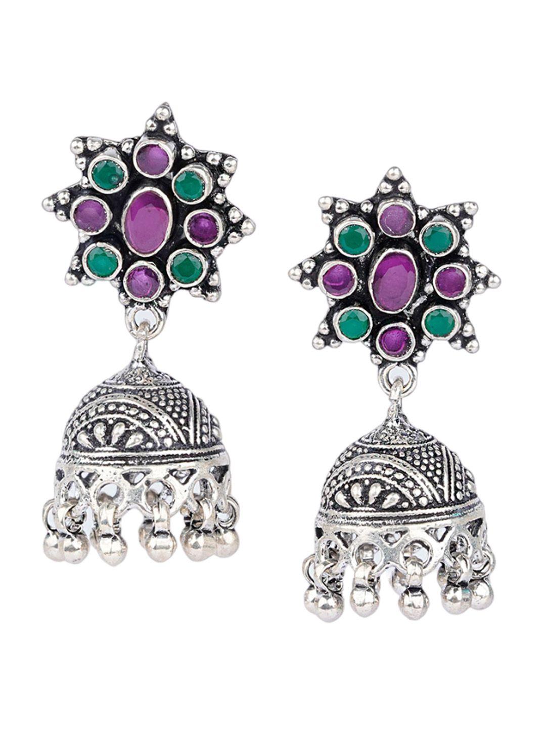 925 siller 925 pure silver rhodium-plated dome shaped jhumkas